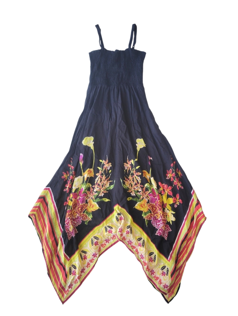 Soft Surroundings Riviera Maya Maxi Handkerchief Dress Small